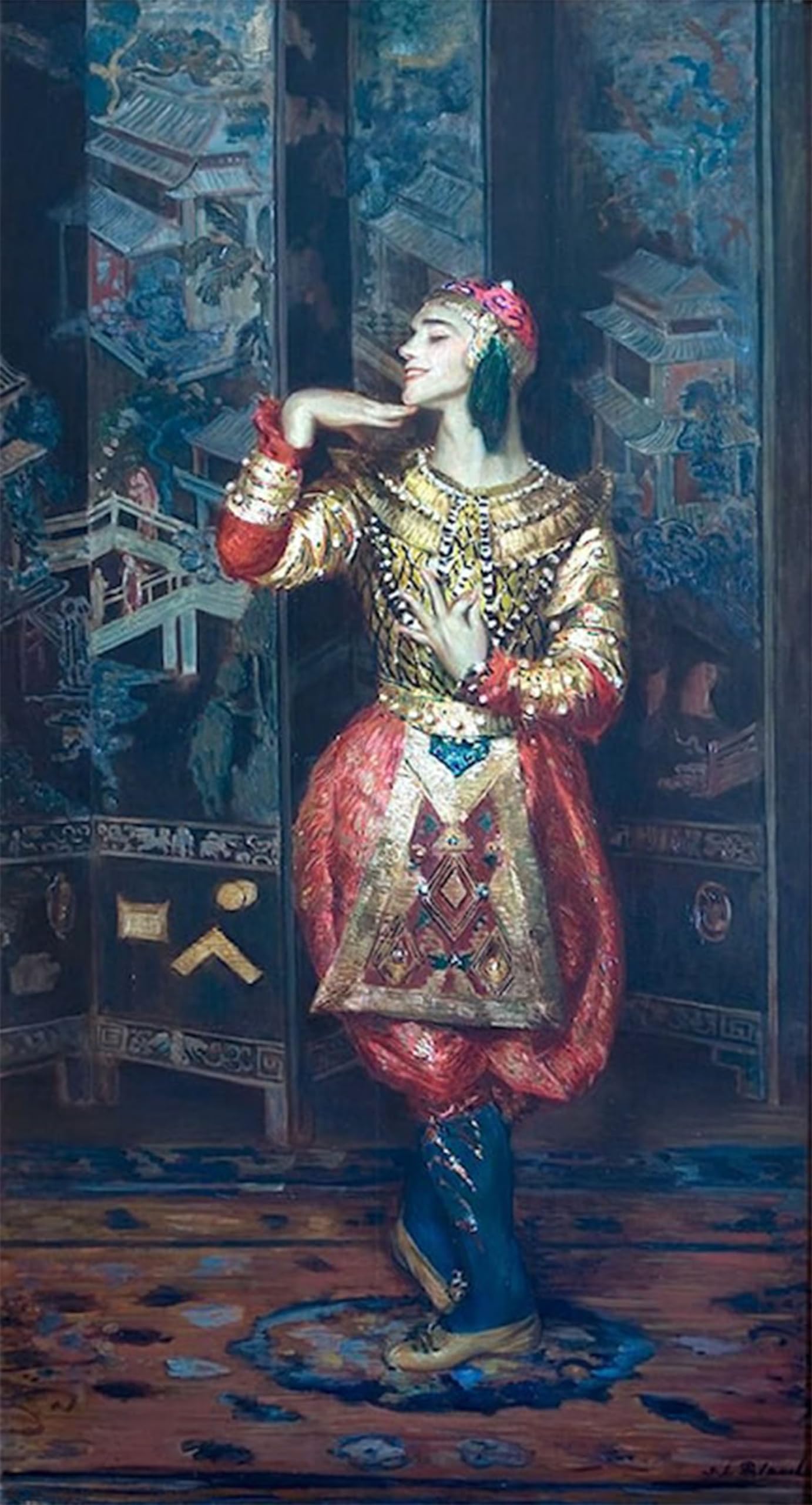 SERENDIPITP Vintage Wall Art Canvas Nordic Poster Canvas Print Picture Vaslav Nijinsky by Jacques Emile Blanche Wall Art Poster for Home Decor 60x90cm