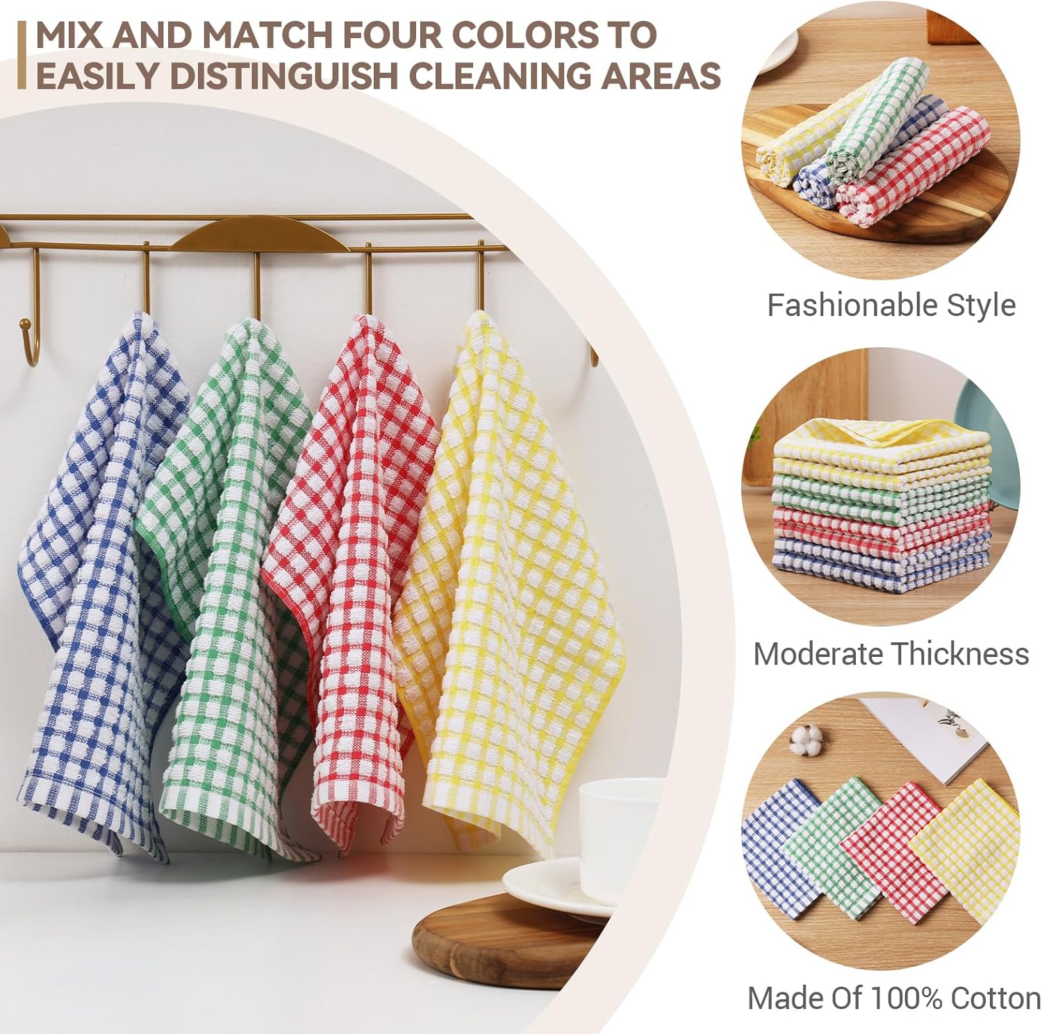Egles 12 Packs Kitchen Dishcloths 12x12