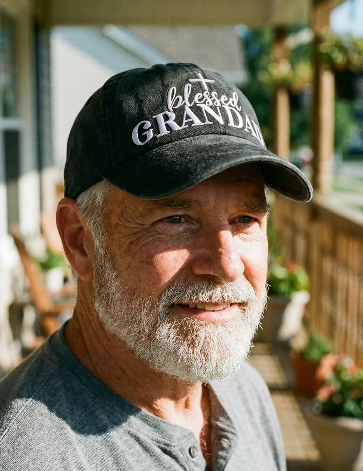 InnoBeta Blessed Grandad Gifts Hat for Men, Grandad Gifts for Christmas, Birthday, Adjustable Embroidered Baseball Cap - Image 2