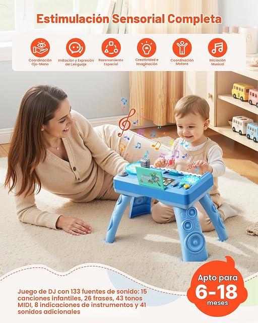 Foto 2 de 8 de VEVOR Mesa de Aprendizaje para Niños Más de 6 Meses, Mesa de Actividades de Aprendizaje con Temática Espacial