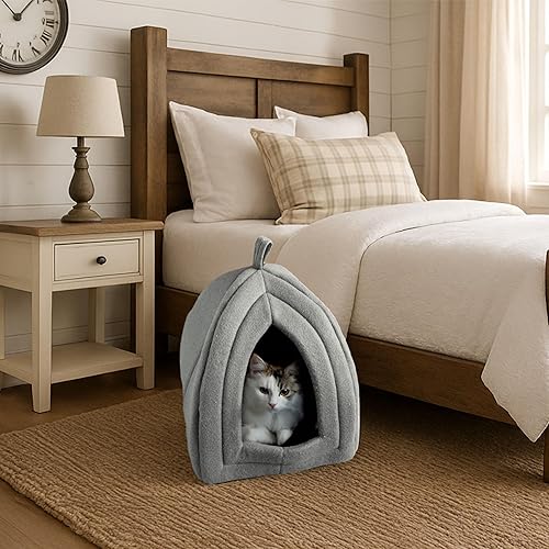 Vista 14 de Cama para gatos de tienda de campaña / iglú PAW, azul, Azul