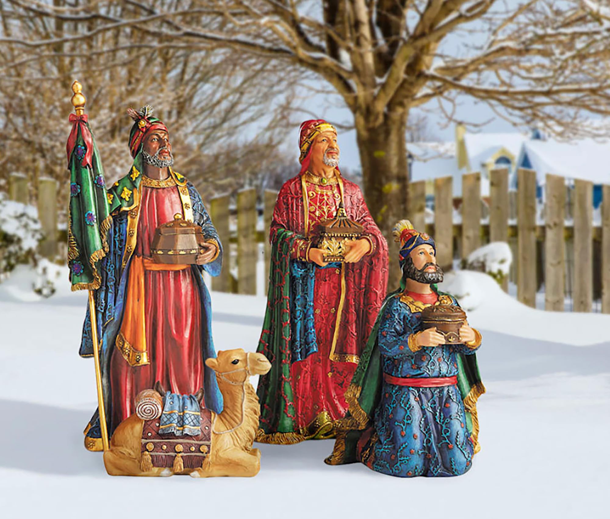 Amazon.com: Three Wise Men with Sitting Camel - Christmas Outdoor