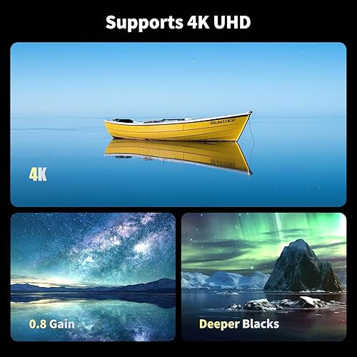 Miniatura 4 de Nueva pantalla de proyector retráctil eléctrica 2023 con marco fijo de cristal negro, dispositivo de proyección antiluz 4K HD pantallas de TV