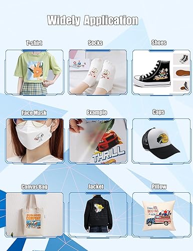 Miniatura 5 de HONROK Rollo de película de transferencia DTF (11.7 pulgadas x 328 pies), papel de transferencia de calor mate de doble cara para alimentación en