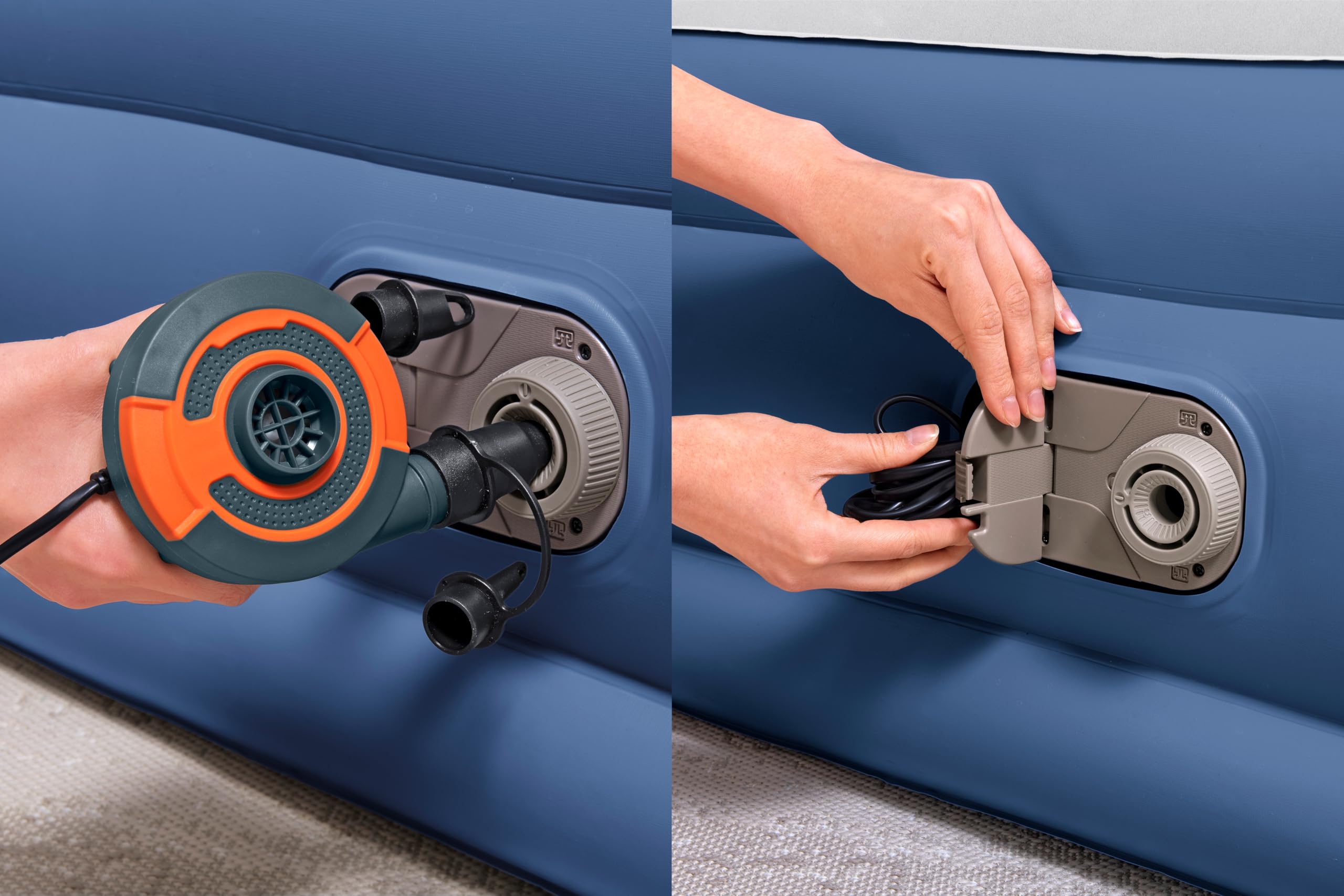 Bestway TriTech Luftbett Vento mit integrierter Elektropumpe Double XL/Mid 203 x 152 x 46 cm