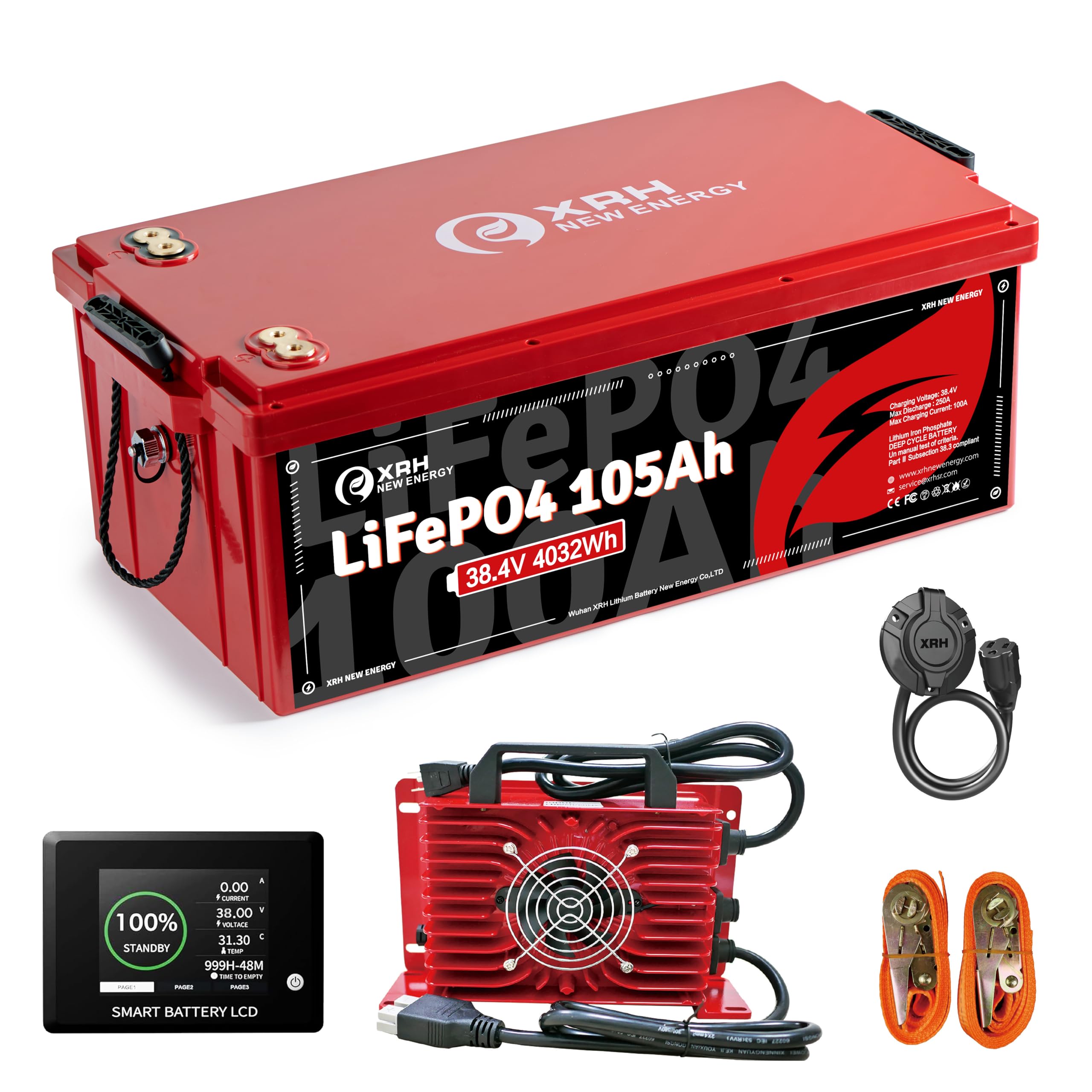 Amazon.com : 36V(38.4V) LiFePO4 Lithium Battery Built-in 250A BMS