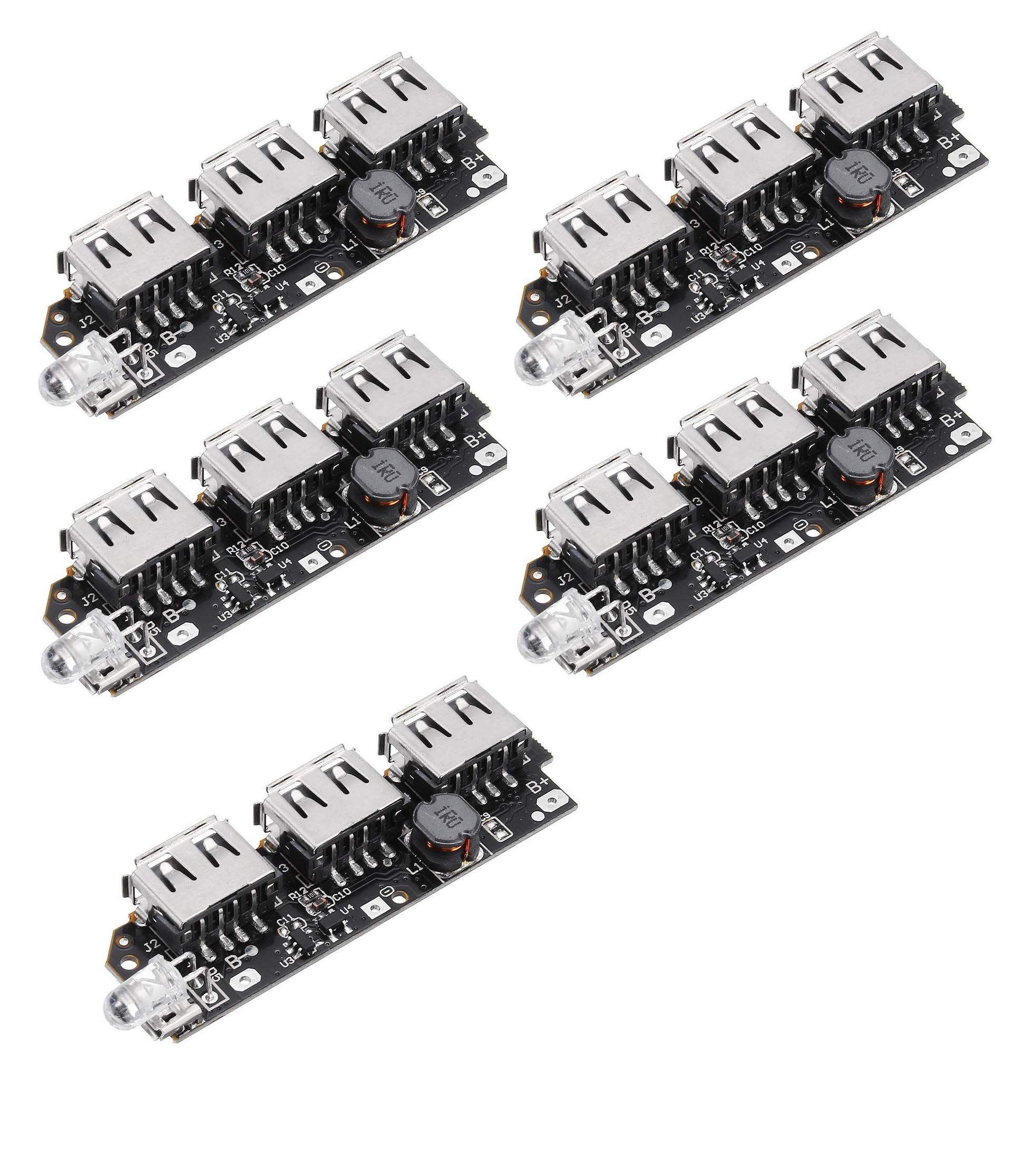 INVENTO 5pcs 5V 1A 1.5A 2A 3 Micro USB Step-Up Power Bank Module Lithium ion Battery Charging Board Boost Converter Usb For DIY Power Bank circuit Charger-image-17
