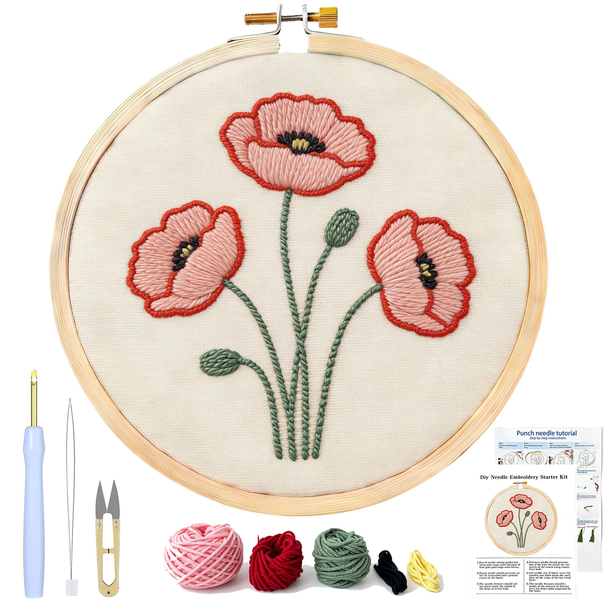 AohaiNova Punch Needle Kit for Adult Beginners,Punch Needling Water Lily