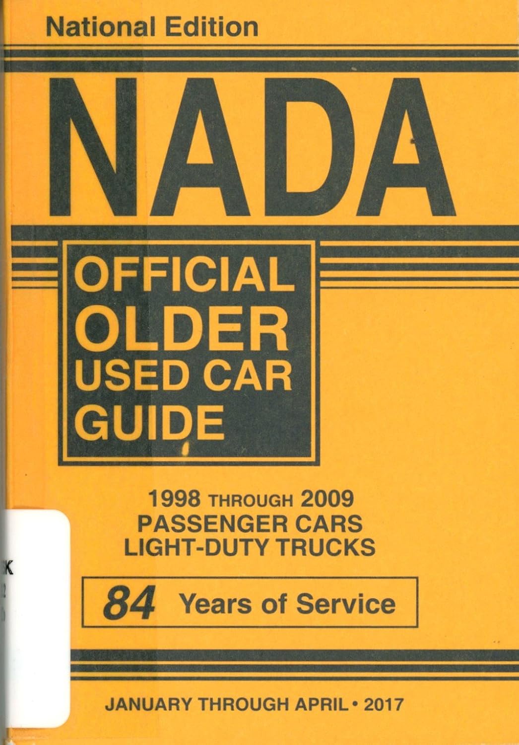NADA Official Older Used Car Guide (includes lightduty trucks), model