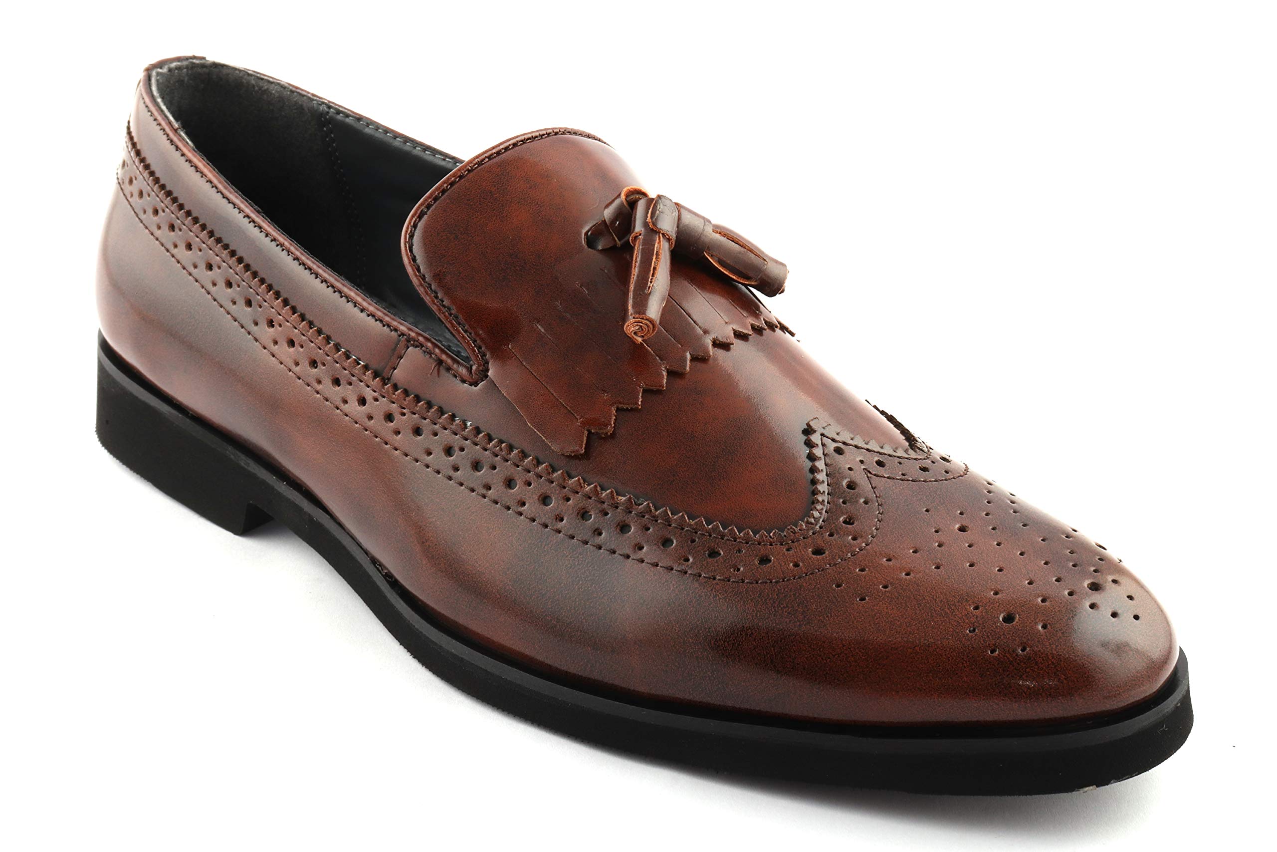 San FrisscoTan Men's Faux Leather Slip-On Casual Loafers - EC 7805 TAN TRUSSOFF