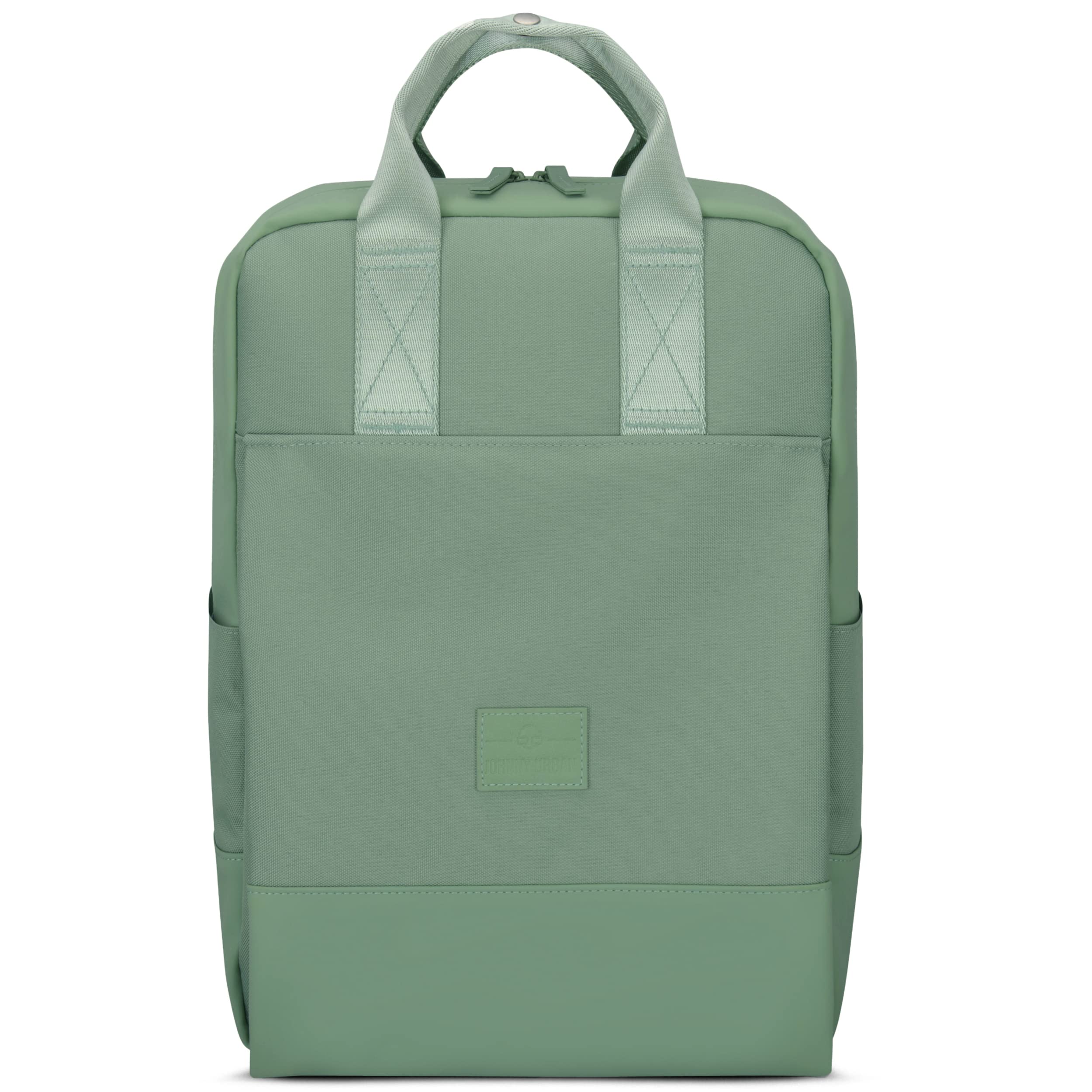 Johnny Urban Zaino Donna e Uomo Verde - Jona Large - Zaini Porta Pc 15.6 Pollici Per Lavoro, Viaggio, Università - Materiale Sostenibile - Idrorepellente
