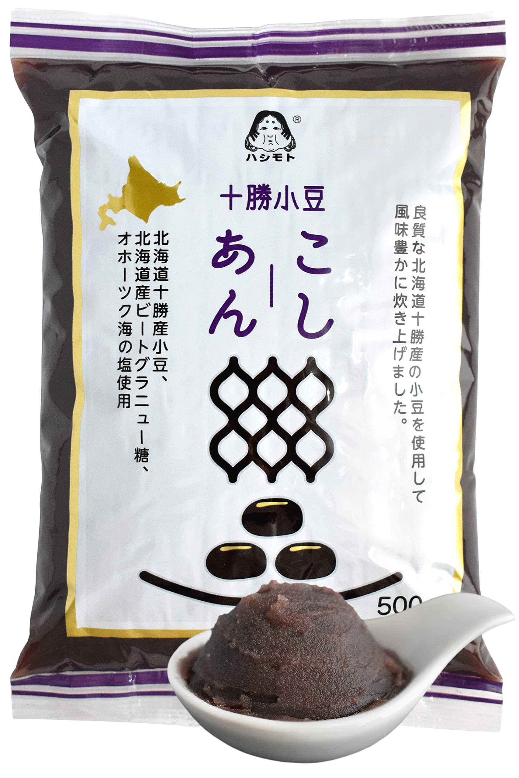 Rote Bohnenpaste aus Hokkaido, Traditioneller japanischer Geschmack, Pürierte, Zusatzstofffreie, 500g【YAMASAN】