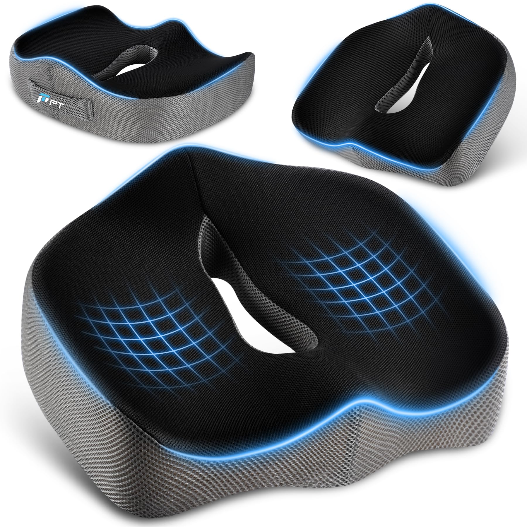 Seat Cushion, Memory Foam Office Chair Cushion, Supportive Seat Cushion Non-Slip Car Seat Cushions, Cushion Pad for Gamming Chair, Long Sitting