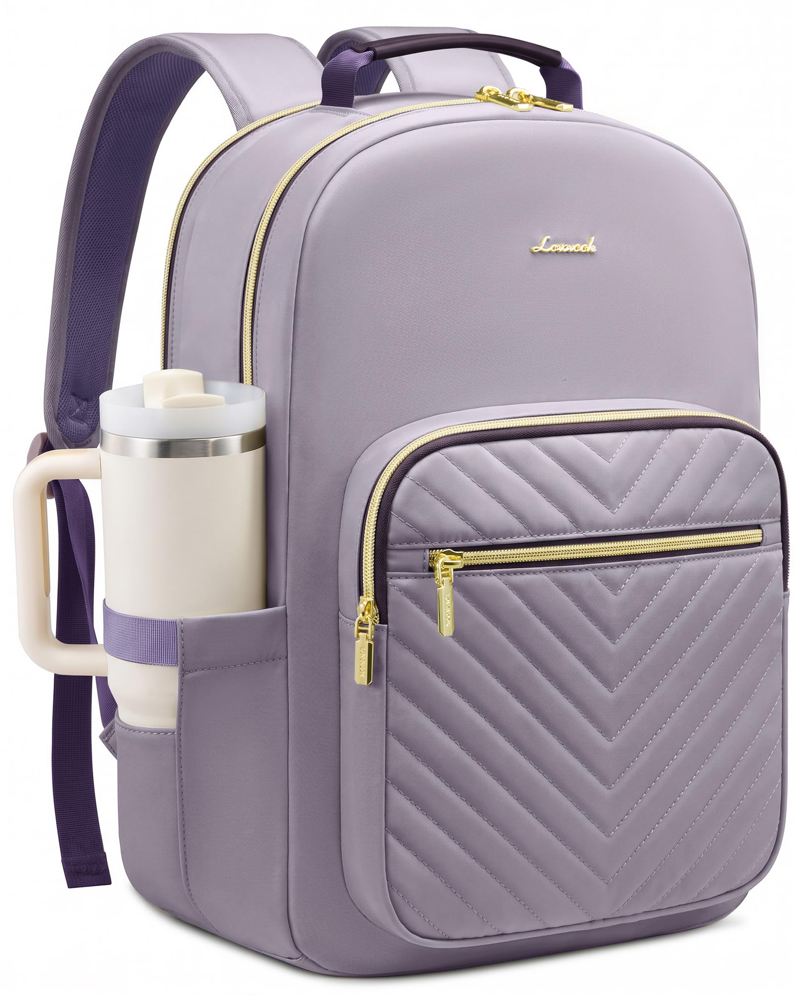 LOVEVOOK Laptop Backpack for Women,Quilted Work Travel College Laptop Bag | Professional Nurse Teacher Backpack Purse,Padded Laptop Compartment,Waterproof Backpack for Traveling on Airplane,Great Gifts