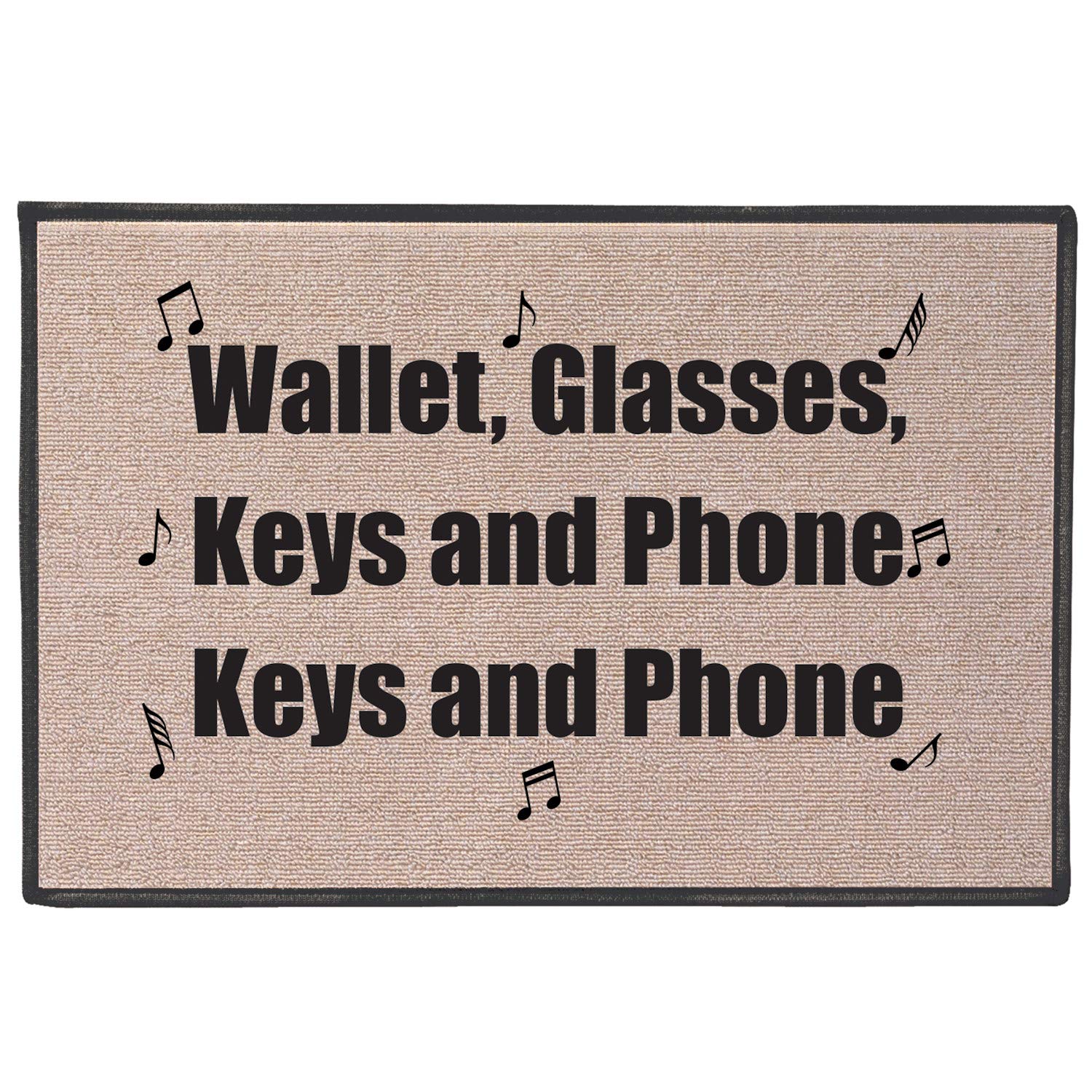WHAT ON EARTH Wallet, Glasses, Keys and Phone Doormat - Funny Welcome Mat Door Mat, 27" x 18"