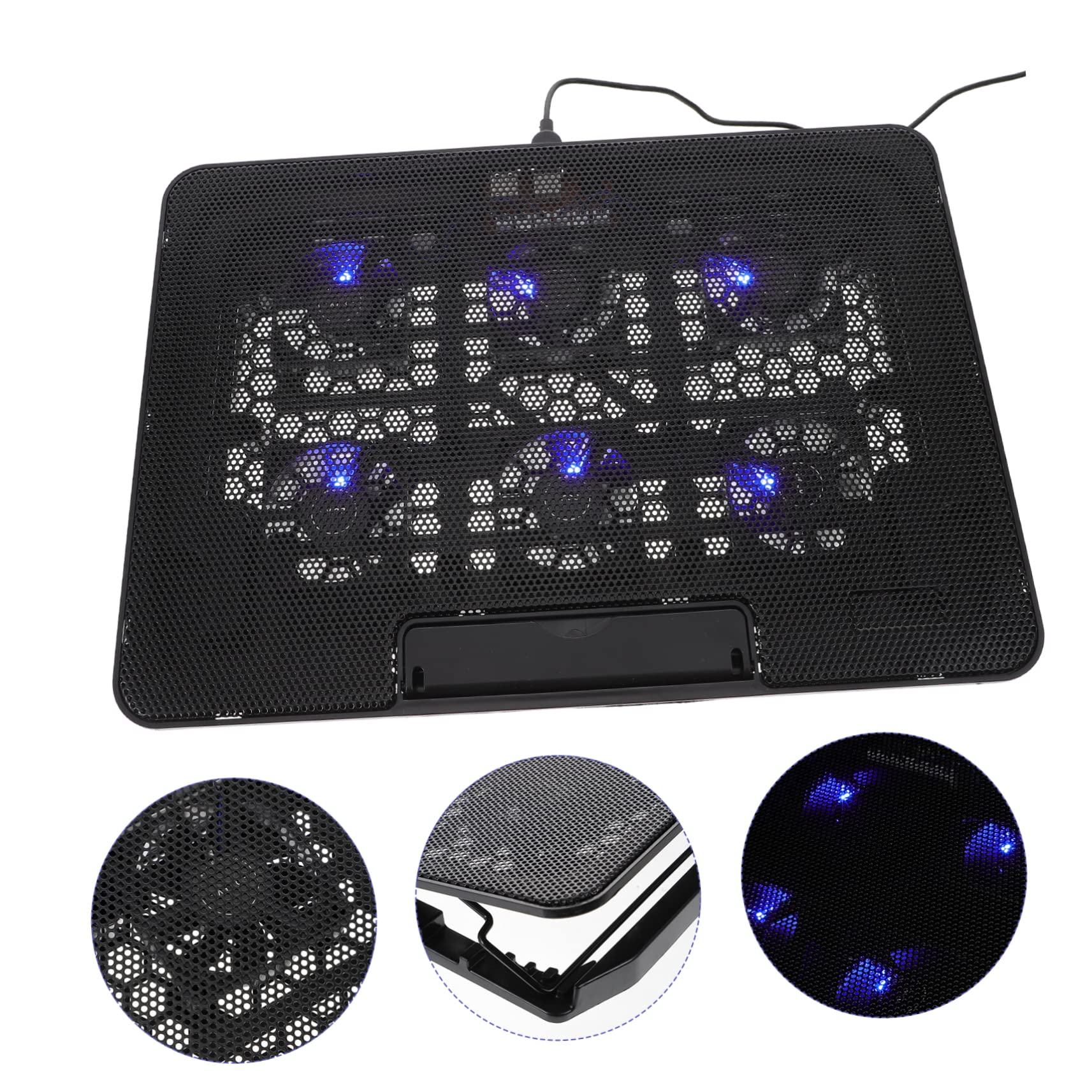 SHINEOFI Support De Refroidissement Réglable pour Ordinateur Portable avec Ventilateurs Refroidisseur Air pour Jeu Support Et Portable pour Voyages Et Déplacements