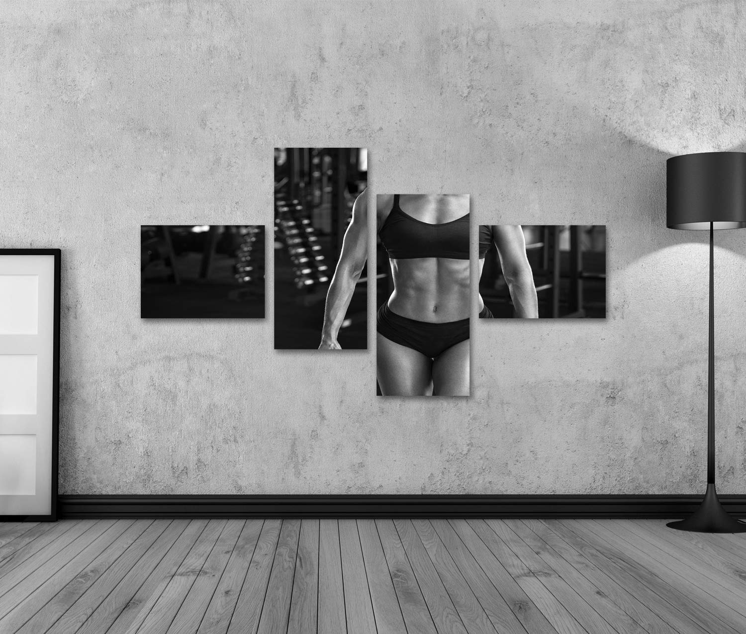 islandburner Quadro su tela Sexy Fitness Donna Palestra Allenamento Ragazza Sportiva Quadri Stampe per soggiorno ufficio