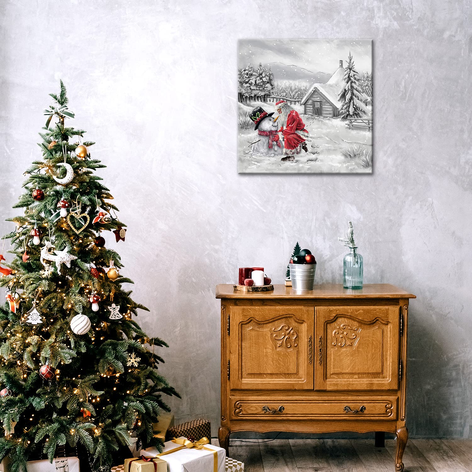 Décoration personnage de noël à suspendre de 27 cm