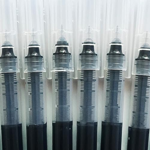 Miniatura 8 de sencoo Paquete de 5 bolígrafos negros de punta extra fina de 0.020 in, tinta de secado rápido, bolígrafos de tinta líquida