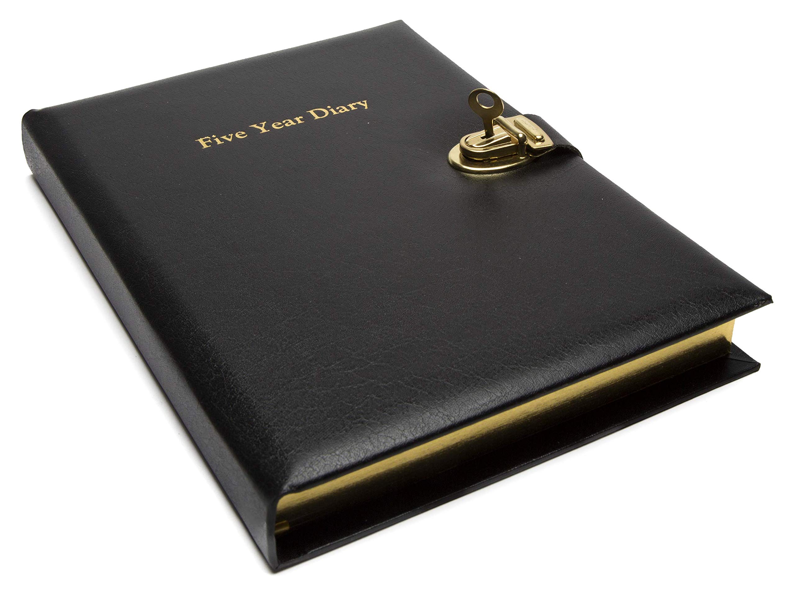 Dataday Classic 5 Year Diary Planner Undated Key Lock Clasp - Black