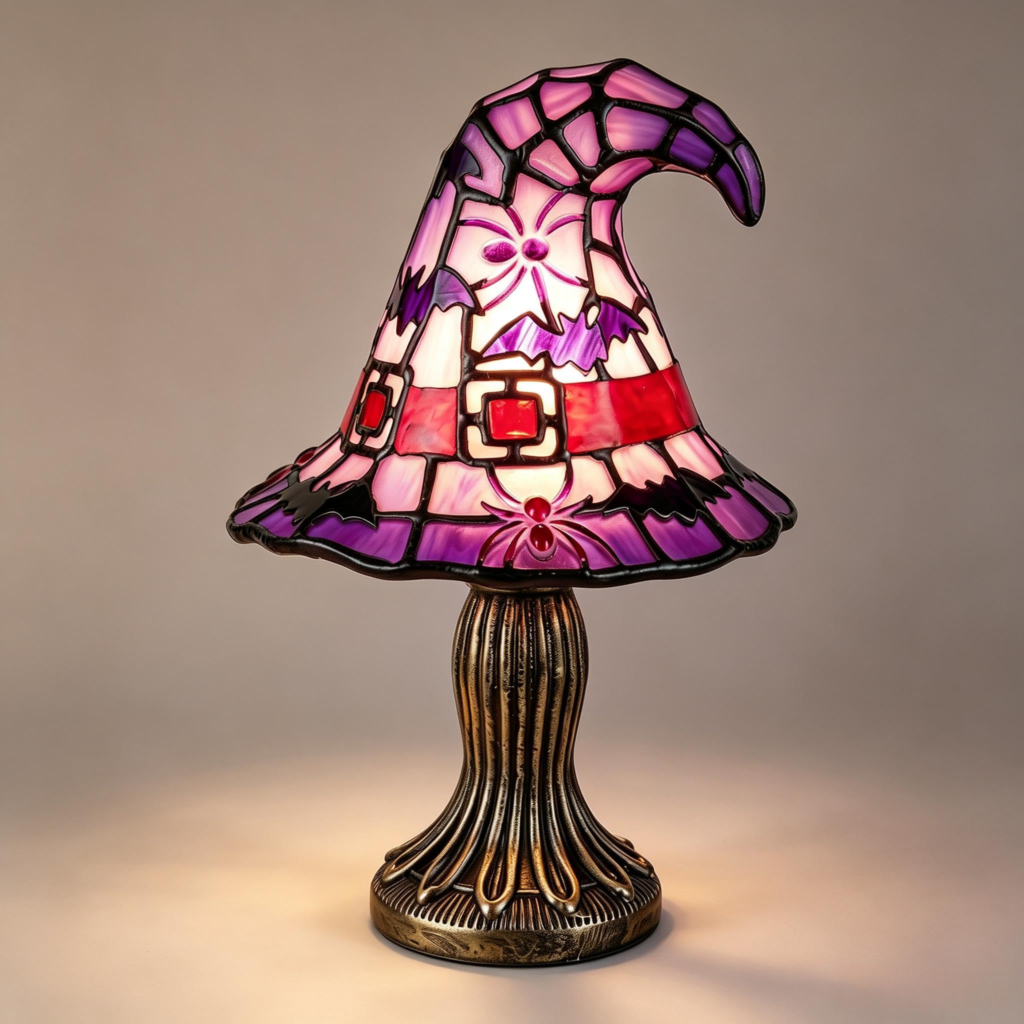 Witch Hat Lamp Halloween Decorations Resin Halloween Table Night Light