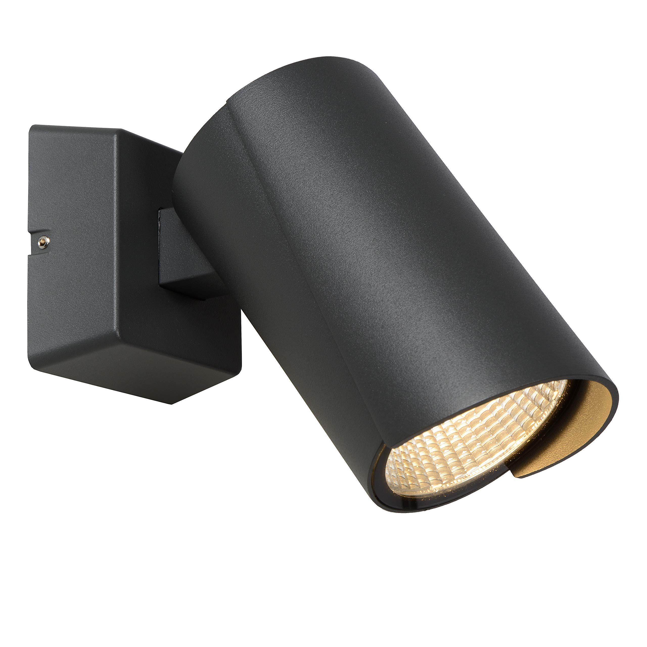 LUCIDE MANAL - Foco de pared/Lámpara de pared Dentro/Fuera - LED - 1x13W 3000K - IP65 - Antracita