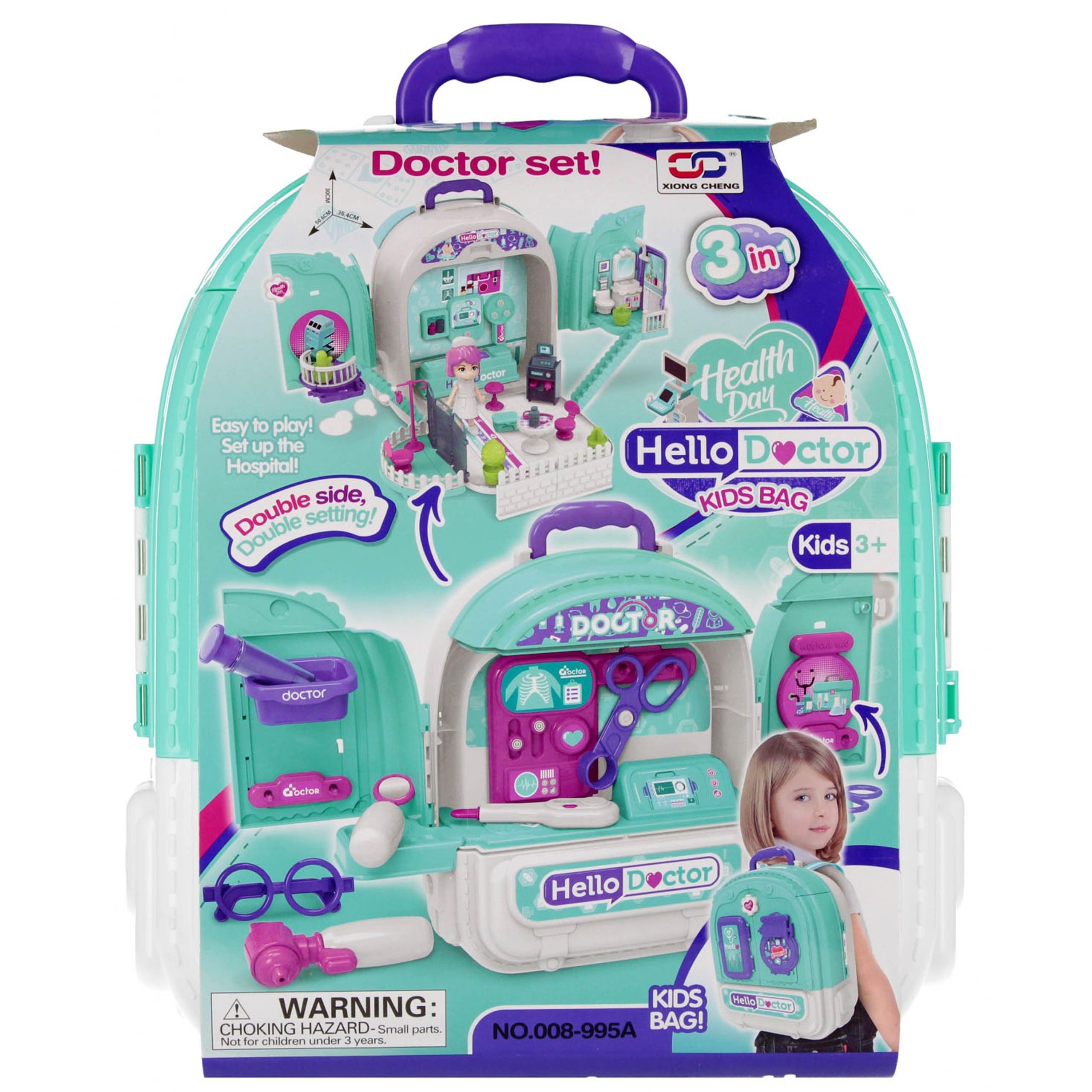 Doctor set in a suitcase 3in1, backpack play doctor, little doctor 3+ MEGA CREATIVE - Image 3