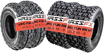 Amazon.com: MASSFX 21x7-10 Front (2) & 20x10-9 Rear (2) Tire Set