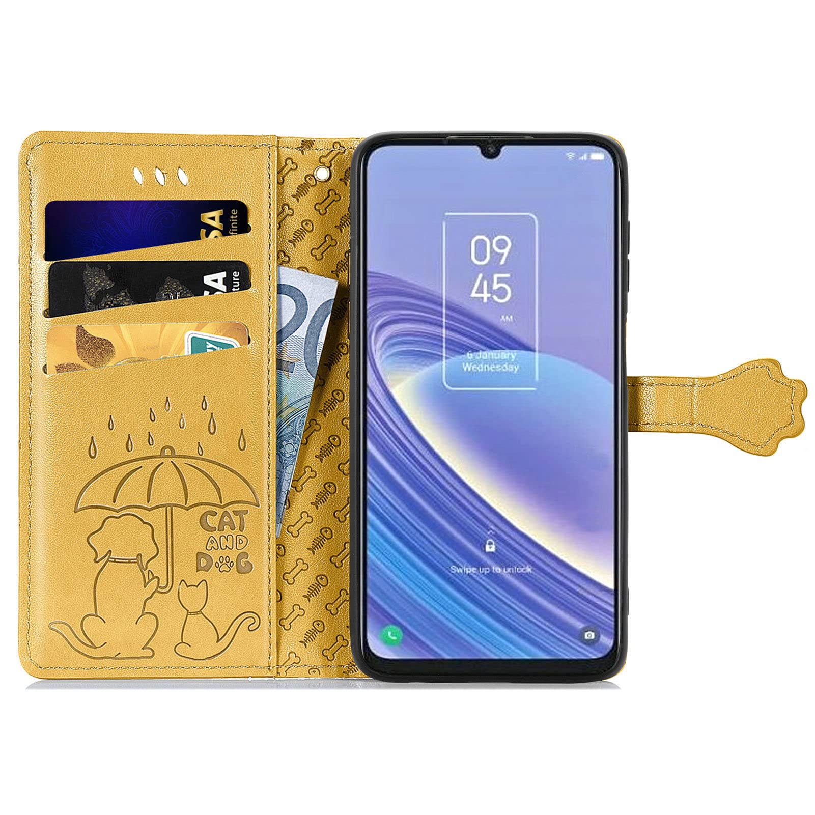 Eglixu Custodia A Portafoglio Con Strass Glitterati E Fiocco