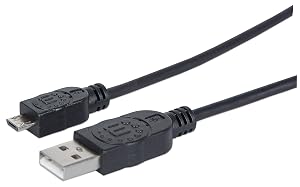 Manhattan Micro USB Cable - 6ft Long Micro USB Charging Data Cord for Android Phone Charger - for