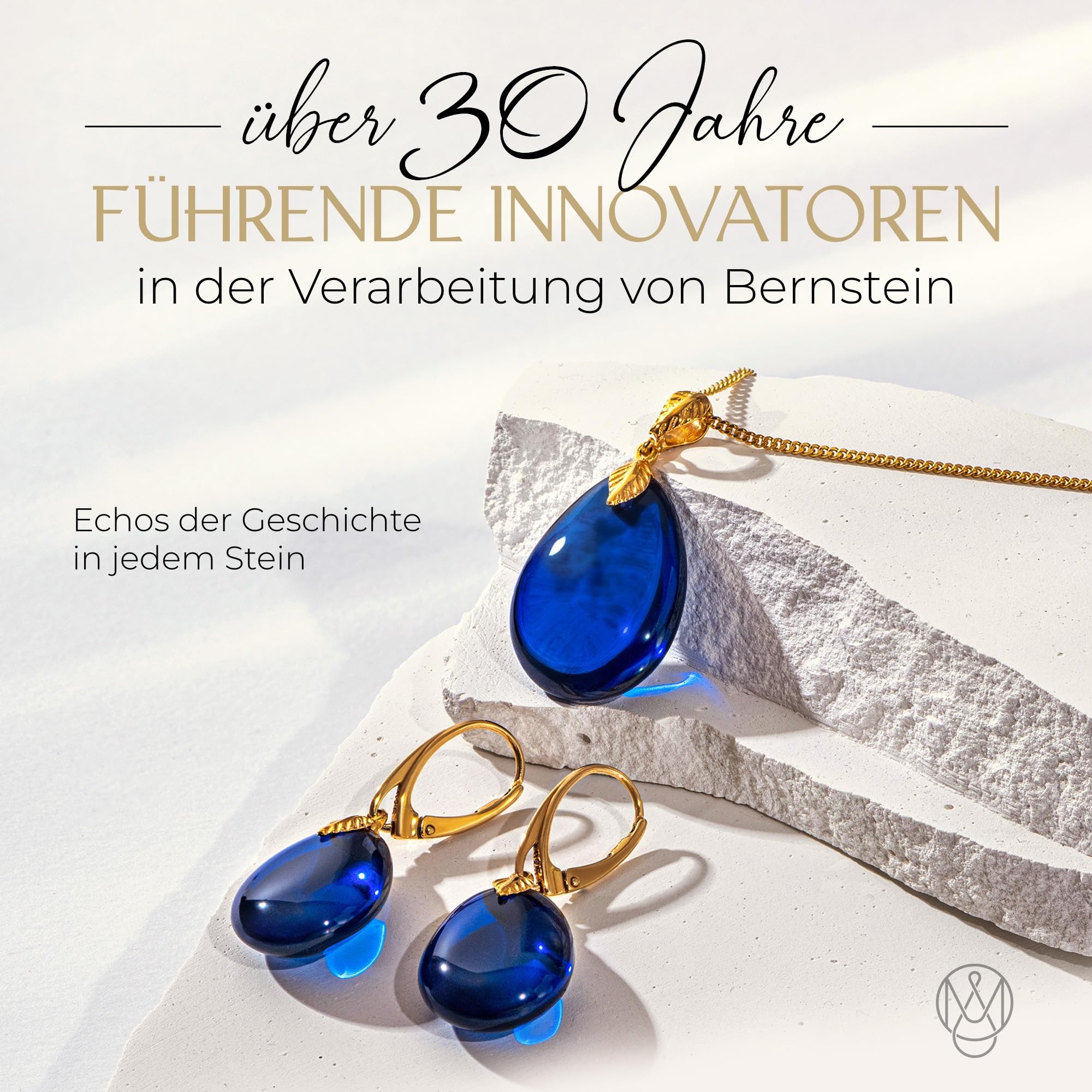 Ohrhänger für Damen | Vergoldete 925 Silber Ohrringe, natürlicher blauer Baltischer Bernstein, leicht mit sicherem Leverback-Verschluss für Alltag