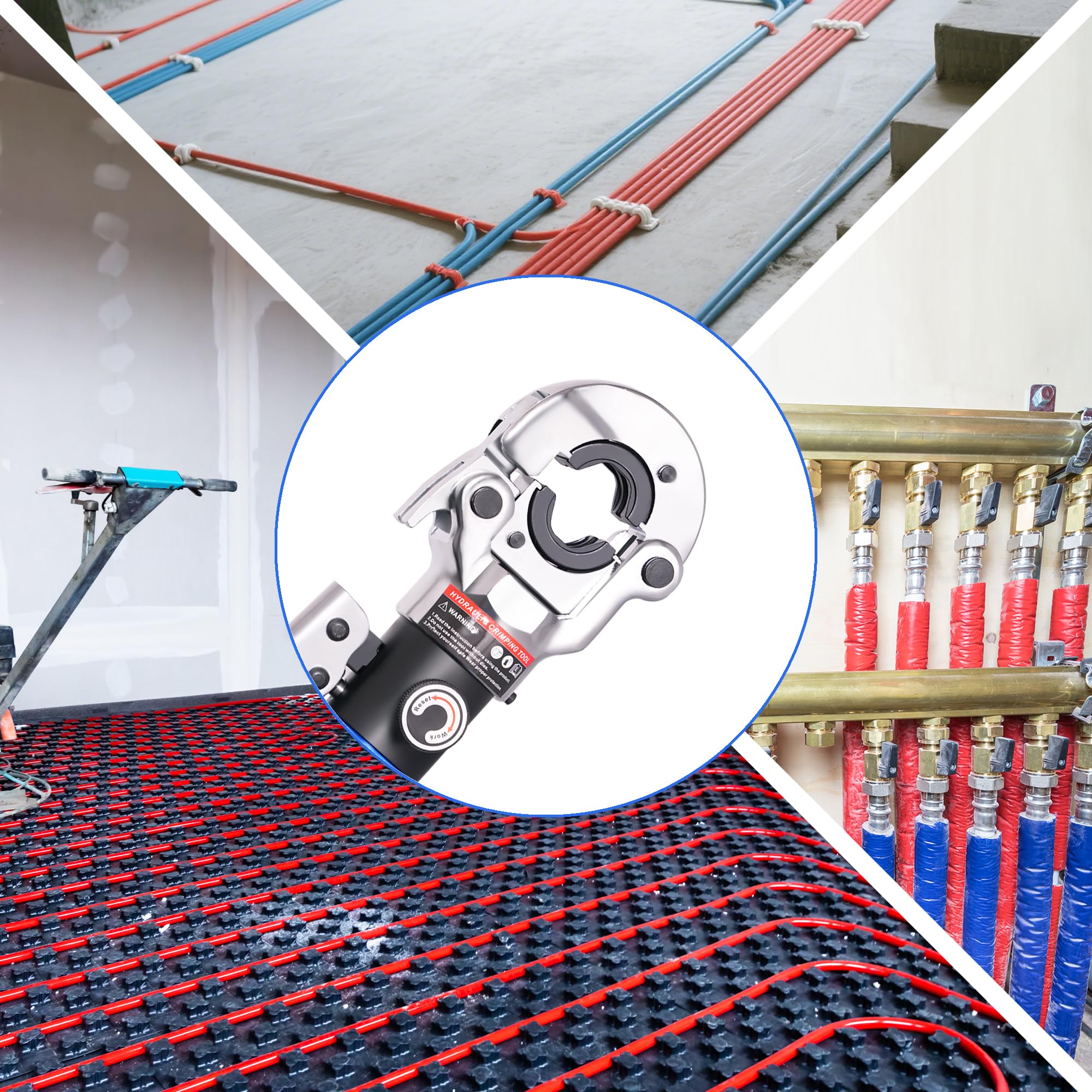 Pince à sertir professionnelle TH 16 20 26 32 pour tube composite avec inserts de mâchoires