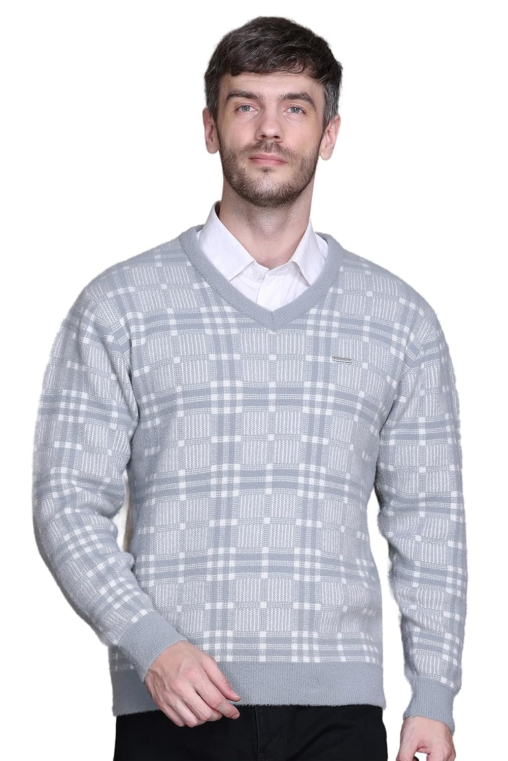 GODFREY V-Neck Full Sleeve Woolen Men Sweater