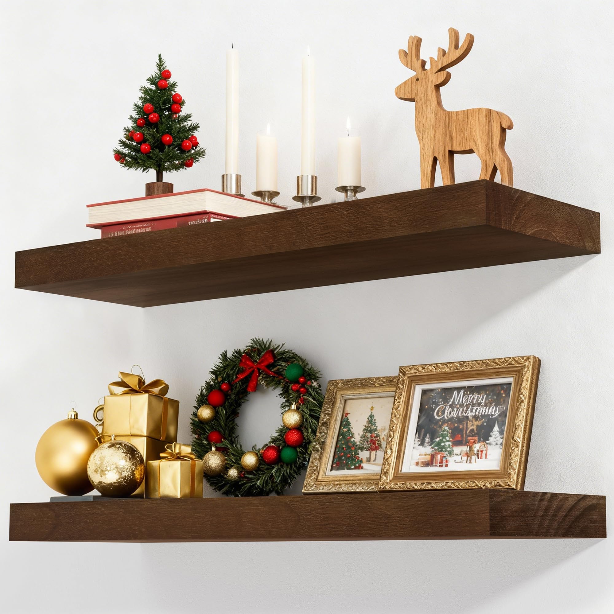 Amazon.com: Axeman Floating Shelves, 2 Pack 8 Inch Deep Rustic