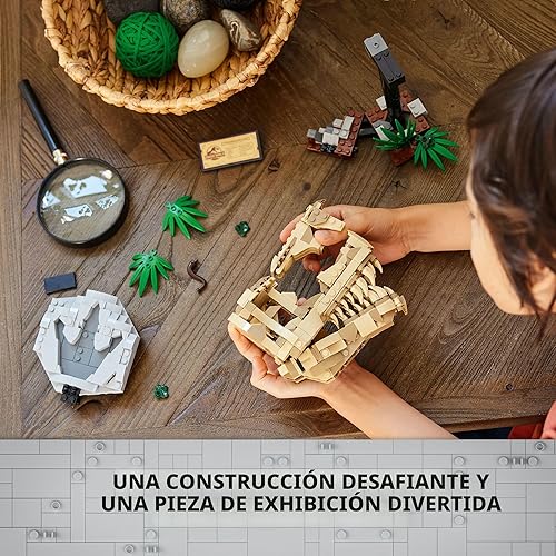 Miniatura 5 de LEGO Jurassic World Dinosaur Fossils: T Rex Skull Building Toy - Juguete de dinosaurio para niños y niñas, a partir de 9 años - Regalo para Navidad