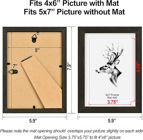 Miniatura 5 de Yaetm Juego de 4 marcos de 16 x 24 pulgadas, de madera de roble macizo, de 16 x 24 pulgadas, para galería de pared, de 16 x 24 pulgadas, para