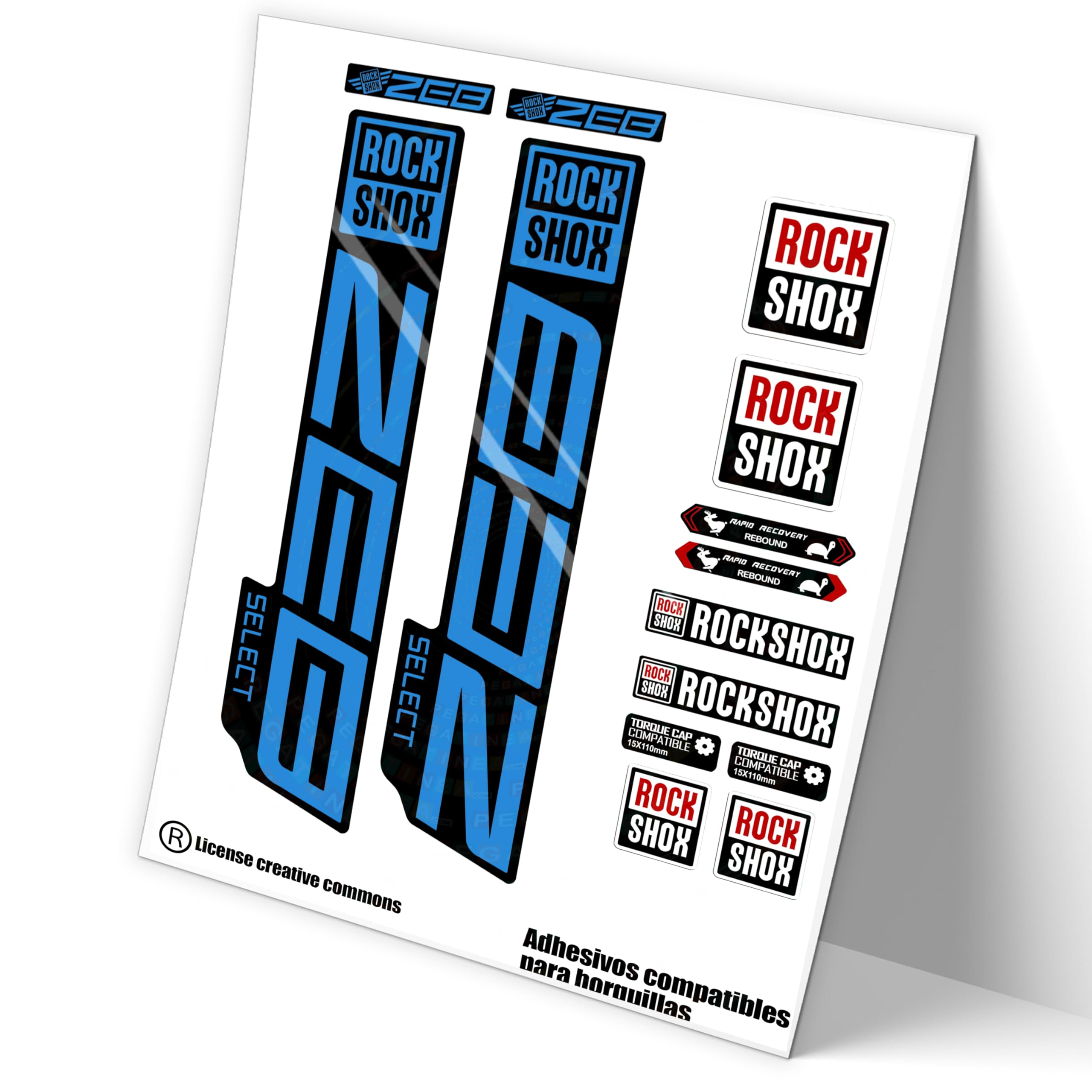 REF:VP447 Rock-Shox ZEB SELECT 2021,2025 MTB Fork Compatible Stickers, Stickers, Stickers, Vinyls for Mountain Bikes (ZUL 517)