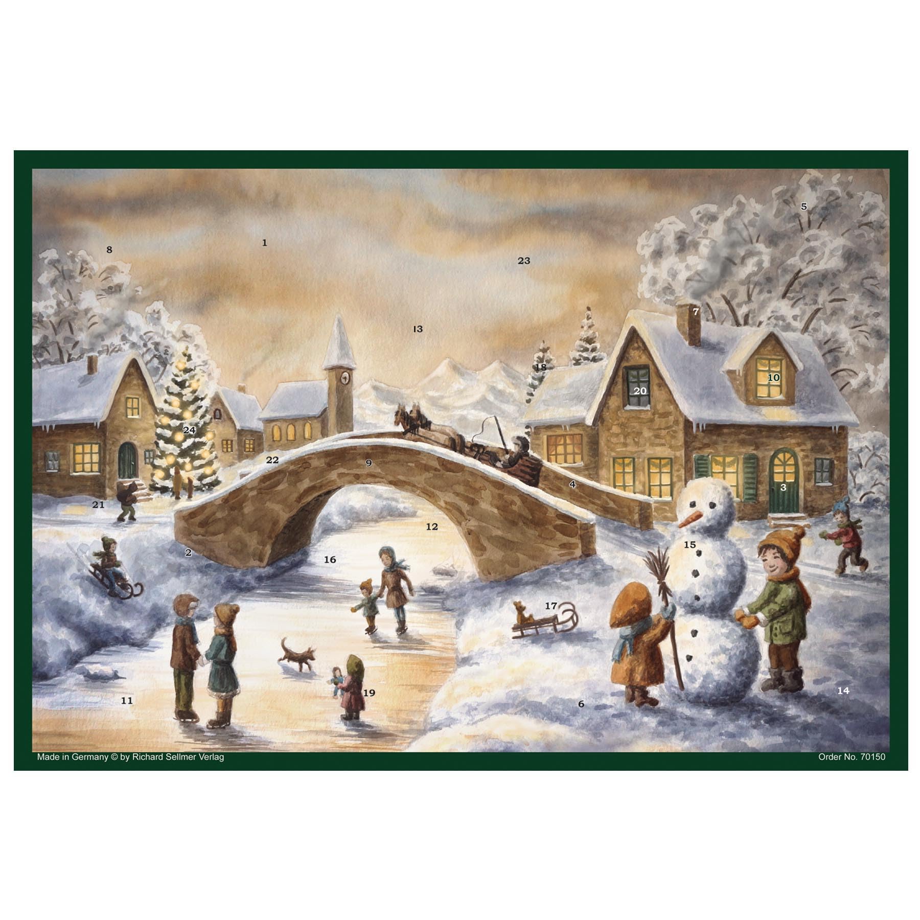 Adventskalender "An der Brücke": Papier-Adventskalender