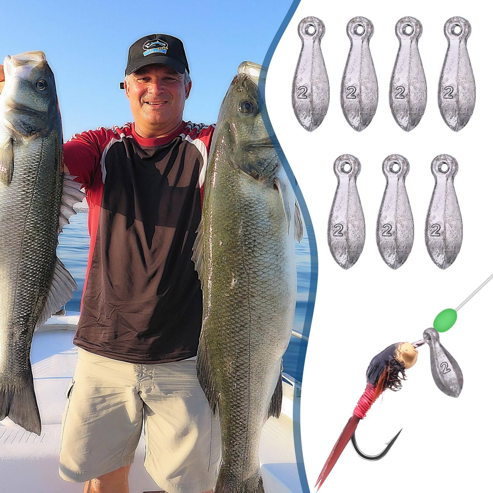 36 piezas de plomos de banco, pesas, pesas, plomos para surf, océano, agua salada, agua dulce, surf, lubina, pesca de gato, aparejos de pesca