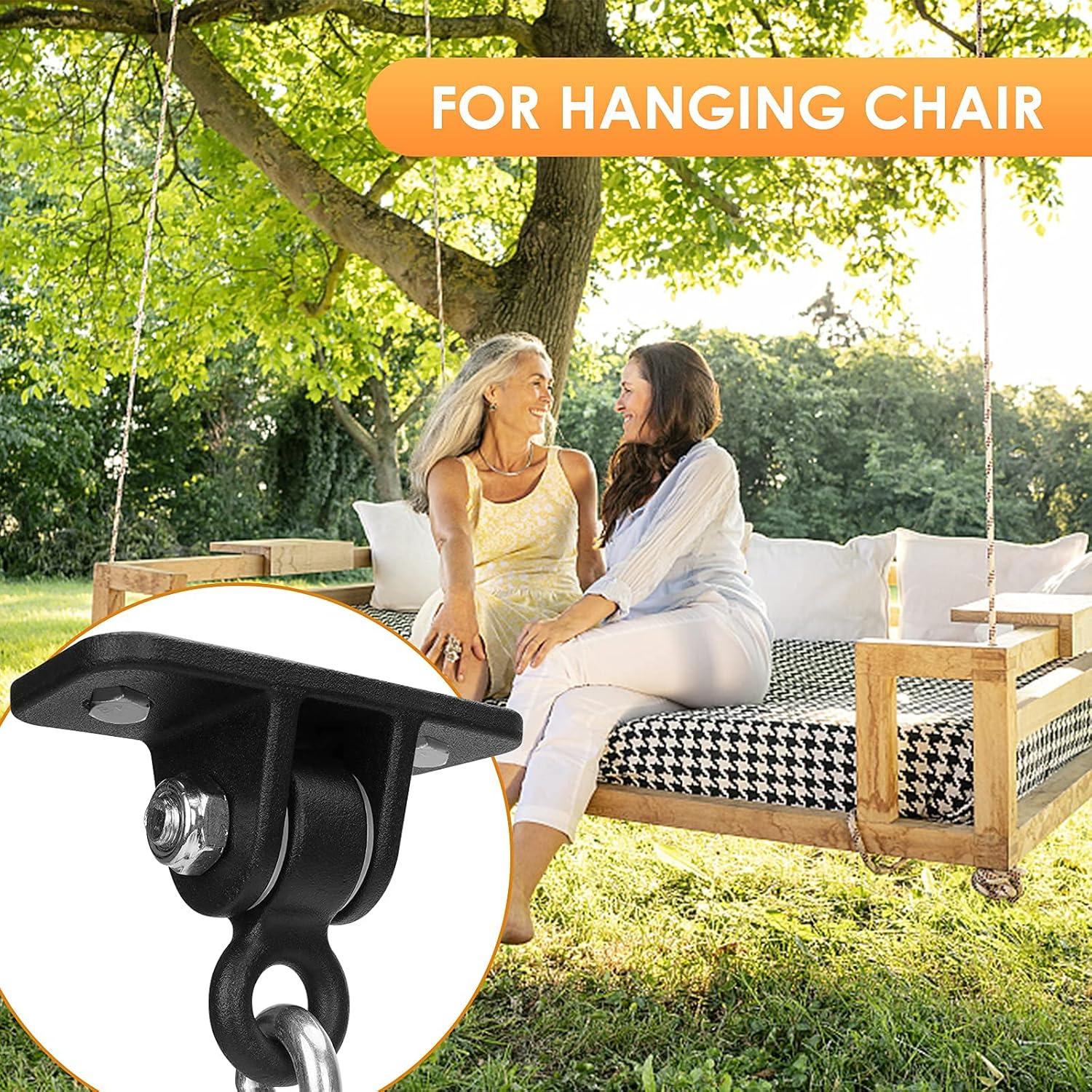 Swing Set Accessories, Swing Hangers Bracket Hardware Kit with 8 Screws Bolts, Over 2600lb Heavy Duty for Swing Hanging Hooks, Hammock, Wooden Playground Set (Heavy Duty Swing Hangers) : Toys & Games