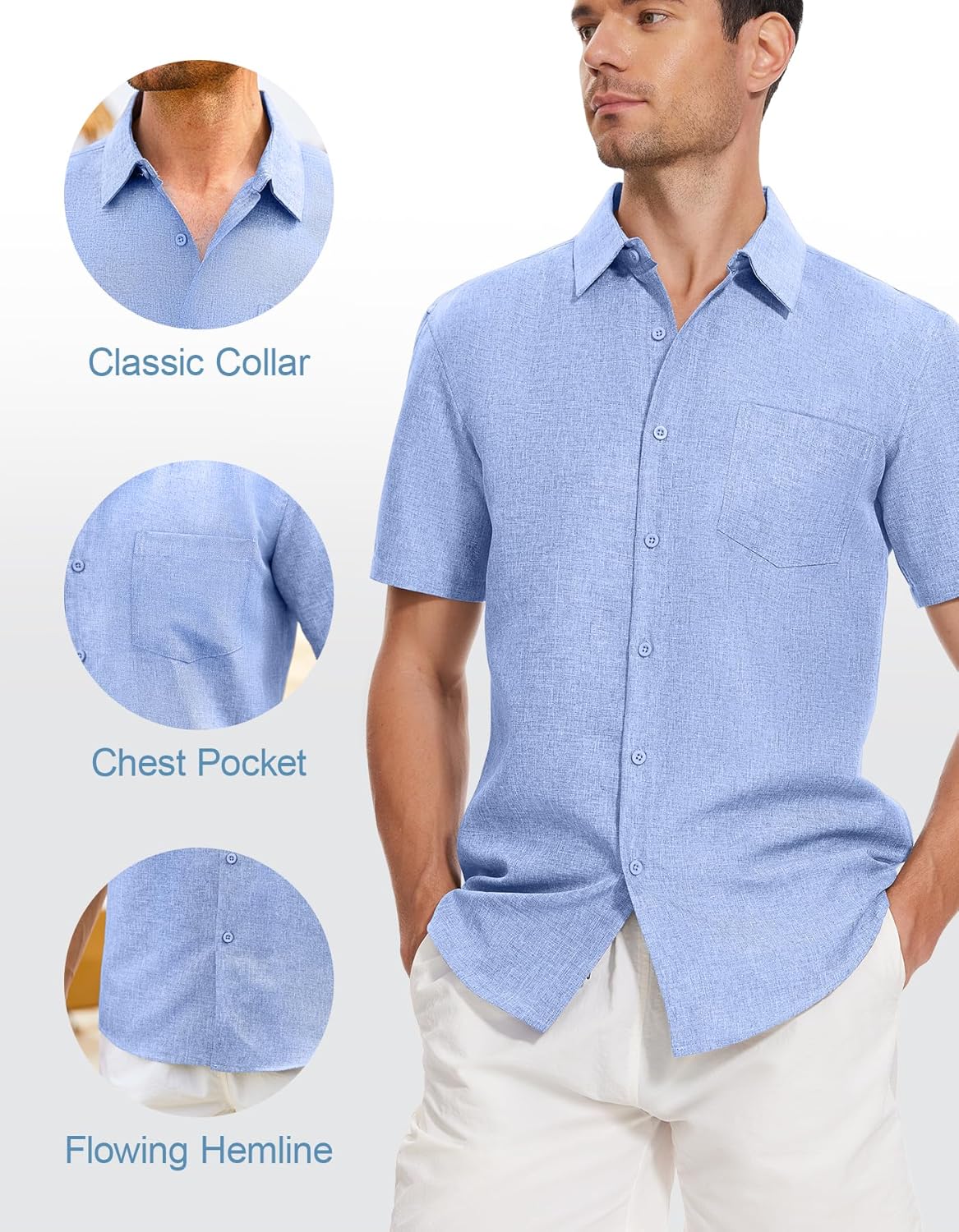 SIHOHAN Men's Short Sleeved Shirts Casual Button Down Shirts Short Summer Sleeve Shirts Holiday Beach Shirt 5 81zVDXjvhmL. AC SL1500