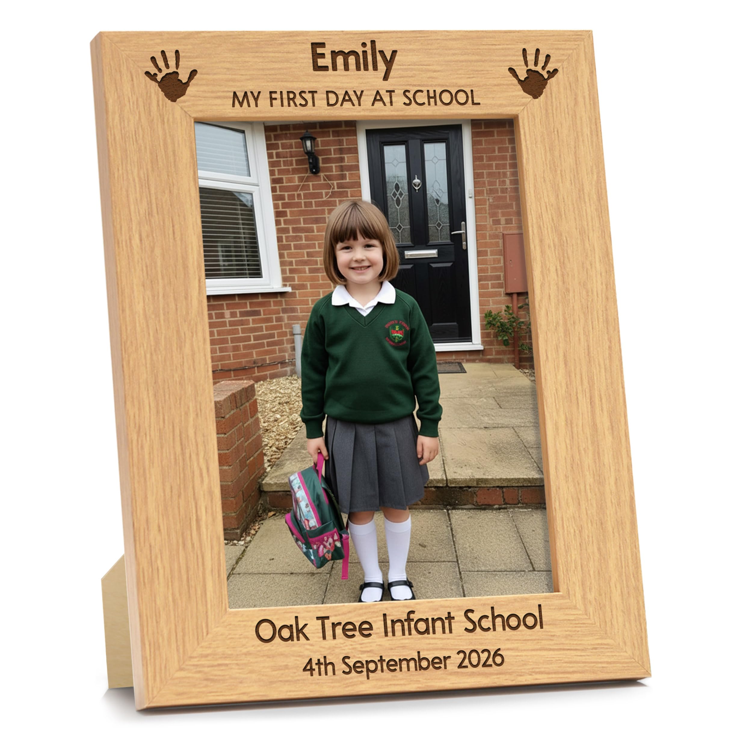 Beecreative First Day At School Photo Frame, Personalised My 1st Day Of