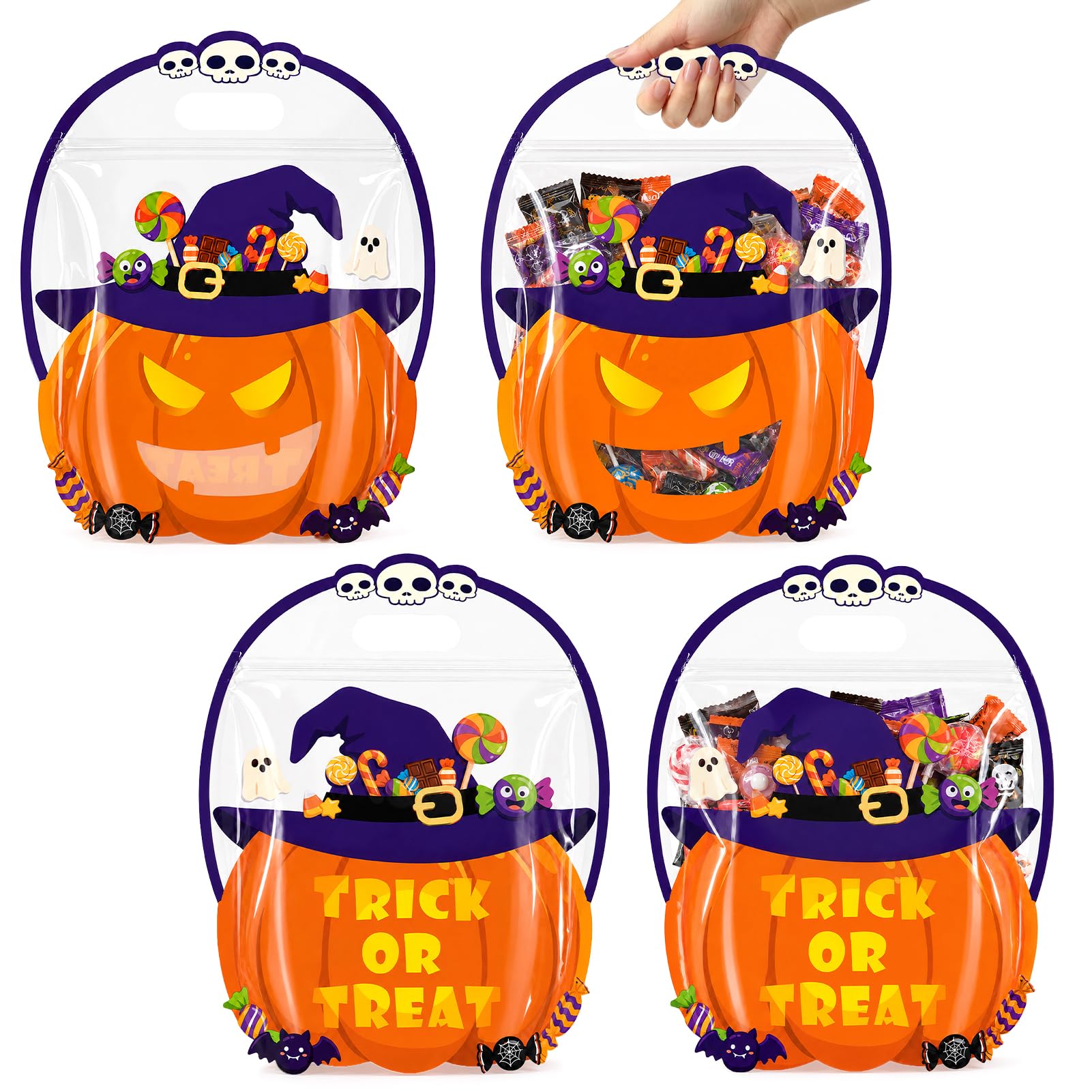 HRX Package 25PCS Halloween Treat bags,Sweets Bags for Trick or Treating