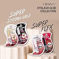 Vista 3 de i•ENVY Súper fuerte adhesivo para pestañas, impermeable, pegamento para pestañas de larga duración de 48 horas, sin látex, hipoalergénico, de secado