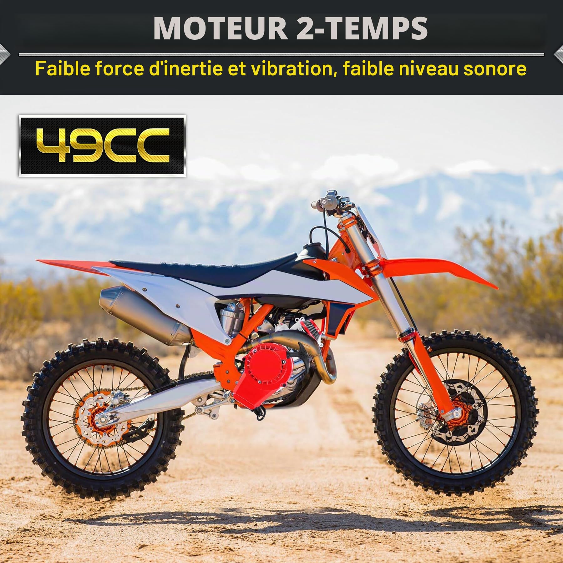 Samger 2 Temps 49CC Moteur Dirt Bike Cross Pocket bike Enfants Quad Mini Boîte de Vitesses Carburateur | Mini Boîte de Vitesses