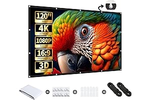 120-Inch Portable Projector Screen for 4K Movies
