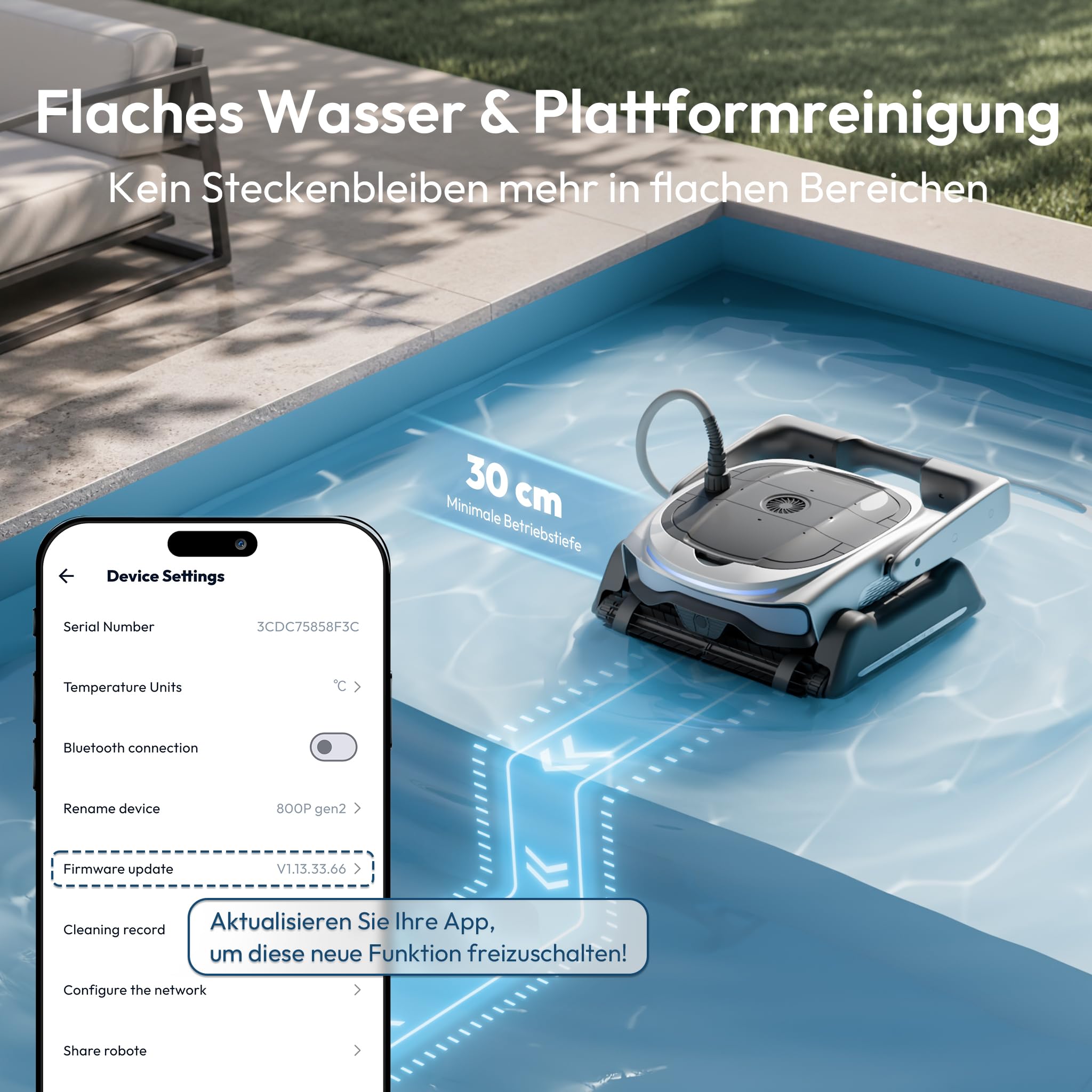 BUBLUE Bubot 800P generacja 2 robotów basenowych, podłoga i ściana, z inteligentną nawigacją, duża siła ssania, z planerem tygodniowym, sterowaniem za pomocą aplikacji, środek do czyszczenia basenów | Z planerem tygodniowym