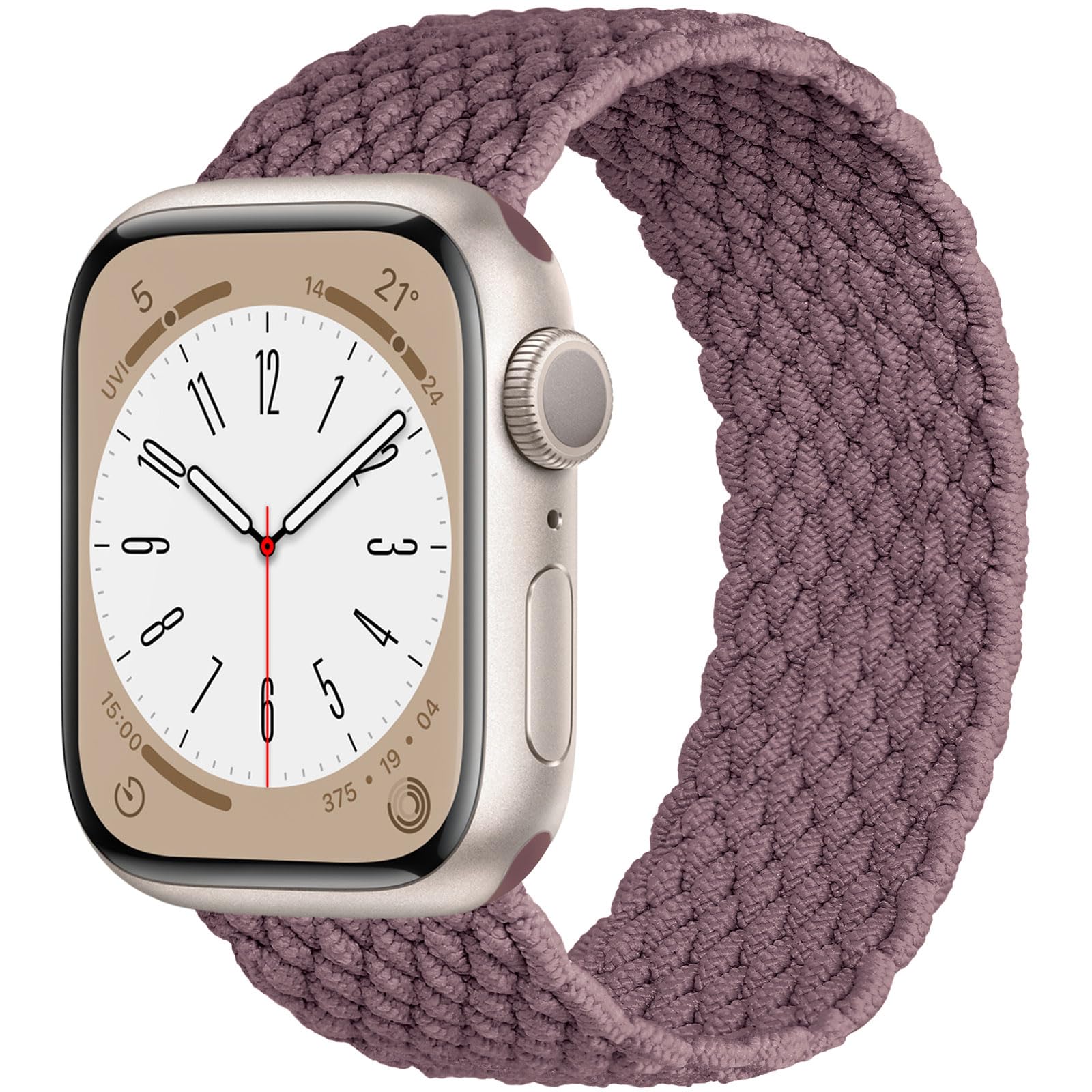 Elastic Band Compatible with Apple Watch Band Series 11/10 42mm, 9/8/7 41mm, 6/5/4 40mm for Women Men, Nylon Stretchy Braided Solo Loop Sport Strap for iWatch SE 1/2/3, S Starlight — view 12