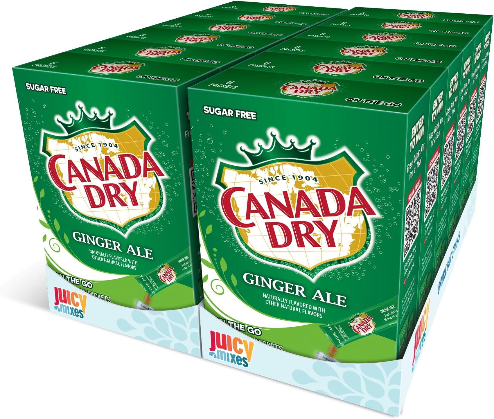 Canada Dry Powder Drink Mix – Sugar Free & Delicious (Original Ginger Ale, 72 Sticks)