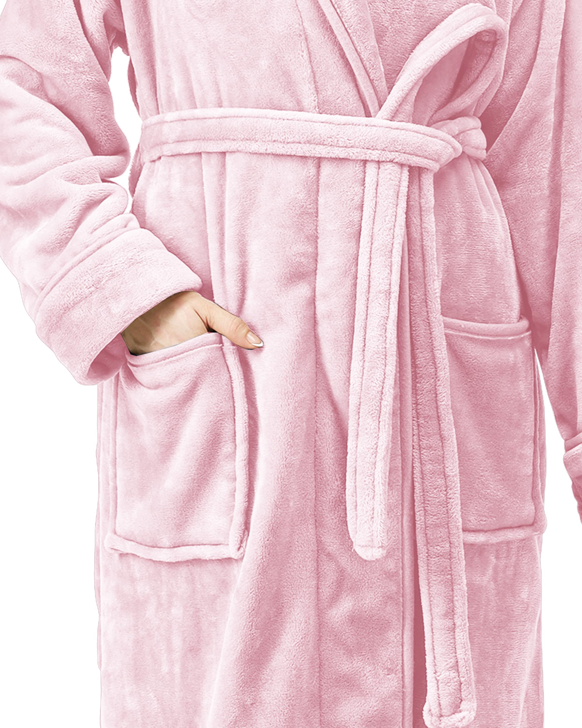 NY Threads Bata con cuello chal para mujer, ropa de dormir suave y acogedora